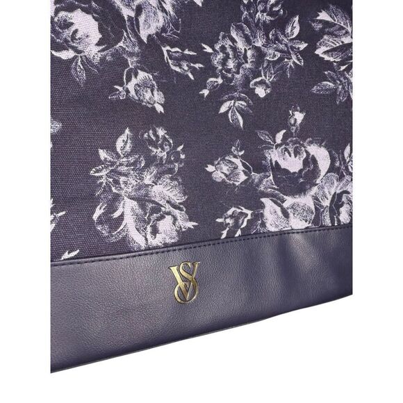 Victoria’s Secret Limited Edition Purple Floral Book Weekender Tote Bag - Picture 2 of 7